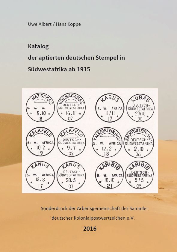 Umschlagdeckel Katalog der aptierten Stempel